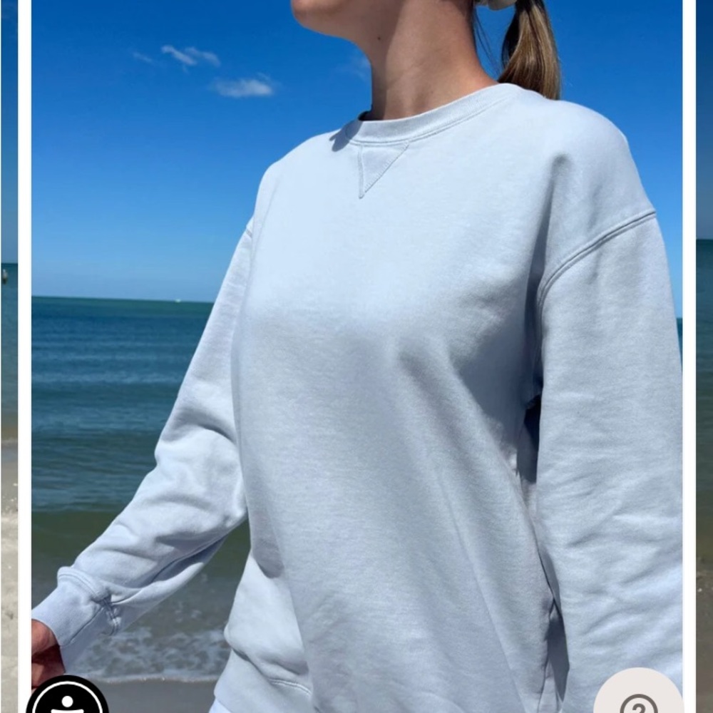 Brandy Melville Erika baby blue soft, oversized Sweatshirt